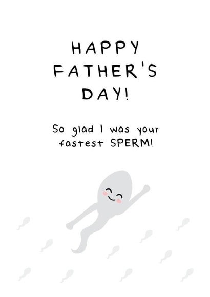 Happy Father's Day sperm card created by Fifi Designs