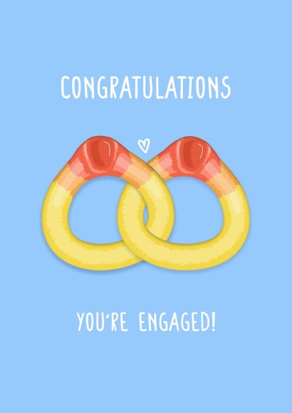 Jelly rings engagement card created by Back to the drawing board illustration 