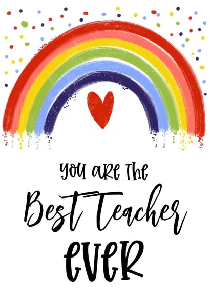 Thank you Teacher card created by The Arty Apples Limited