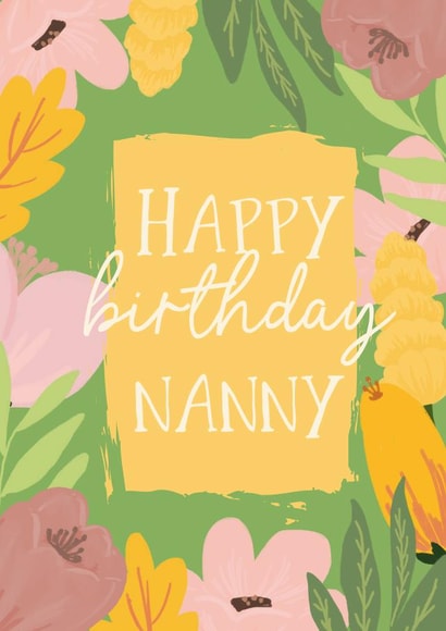 Floral Birthday Card for Nanny created by Giddy Kipper