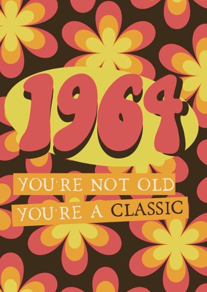 Retro Birthday Card - 1964 - Groovy created by Giddy Kipper