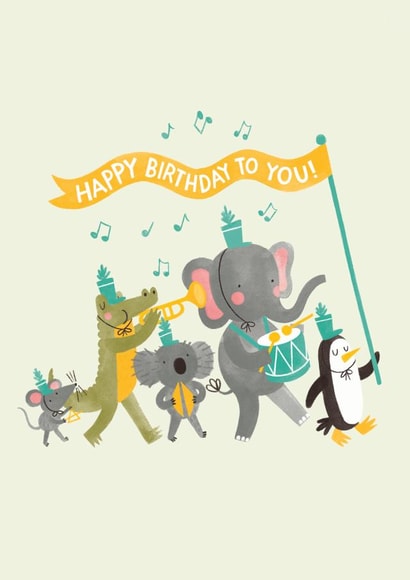 Children's Happy Birthday Marching Band Card created by Jacqui Lee