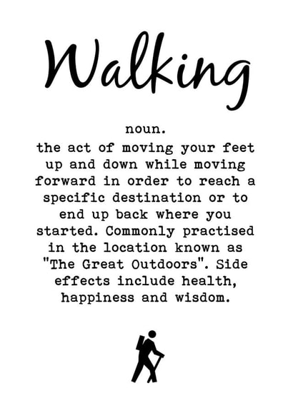 Walking Definition Birthday Card created by Worry Less Design
