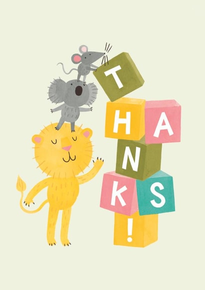 Animal Thank You Card From the Kids created by Jacqui Lee
