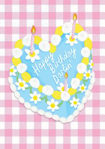 Happy Birthday Darlin' Cake Card created by The Stylist Illustrates