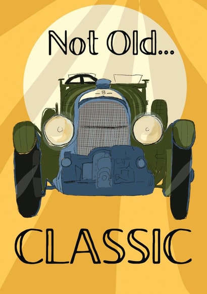 Not old classic birthday card created by Richard Scott