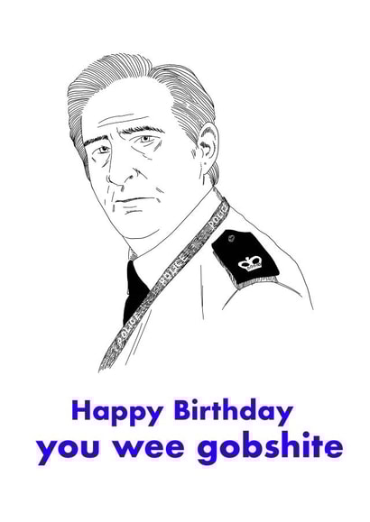 Rude Ted Line of Duty birthday card created by Princifer