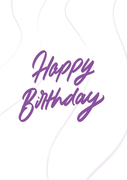 Happy birthday hand lettered created by lowkey print studio