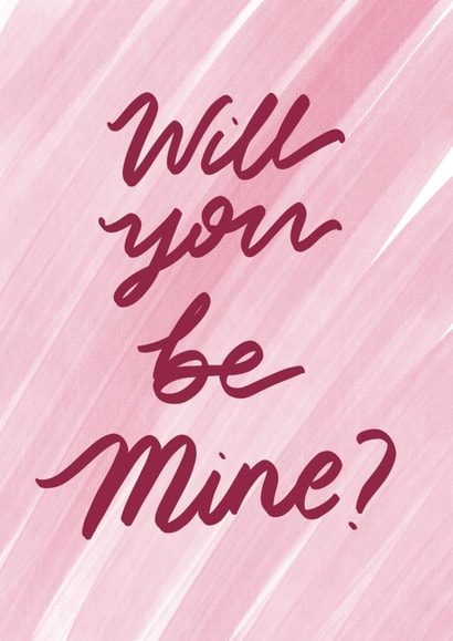 Will you be mine hand lettered created by lowkey print studio