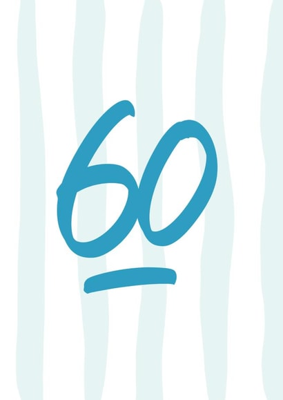 60th birthday hand lettered created by lowkey print studio