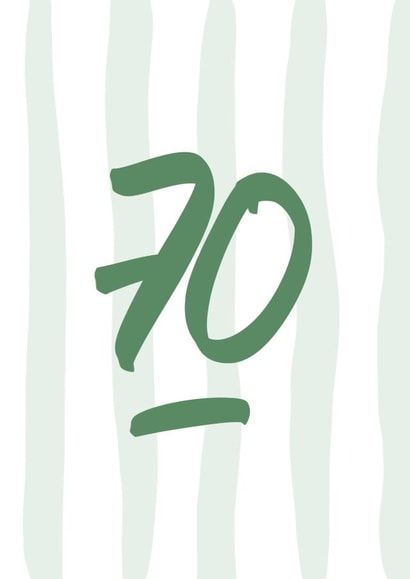 70th birthday hand lettered created by lowkey print studio