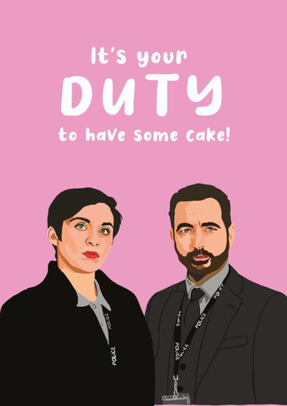 Line of Duty Birthday Cake created by Kwirk Cards
