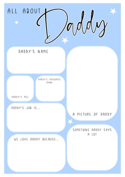 All About Daddy Card created by JJ & Roo