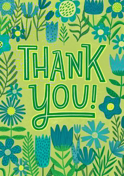 Cute Thank You Card - Wild Flower Garden created by Kay Wolfersperger