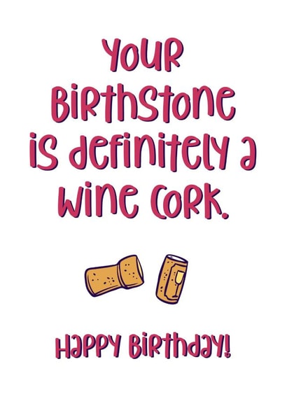 Wine Cork Birthstone created by Chubby Sparrow