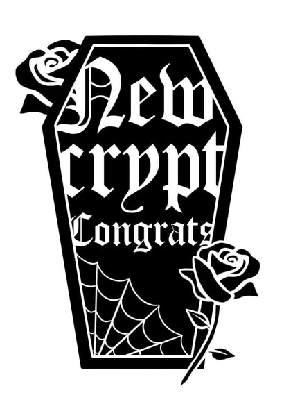 Spooky Coffin New Home Card created by Dark Finch