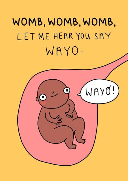 Wayo pregnancy card created by Wren & Wilson