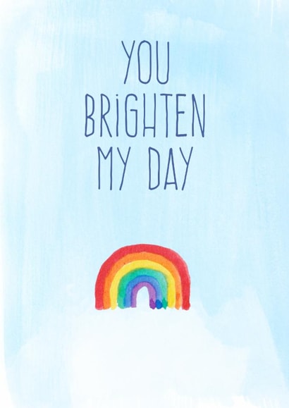You Brighten My Day rainbow card created by madeofsquares