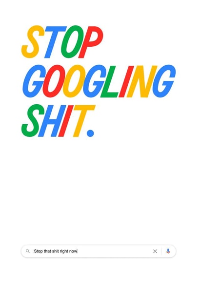 Stop Googling Shit Hypochondriac card. Don't Google created by Fighty Pants