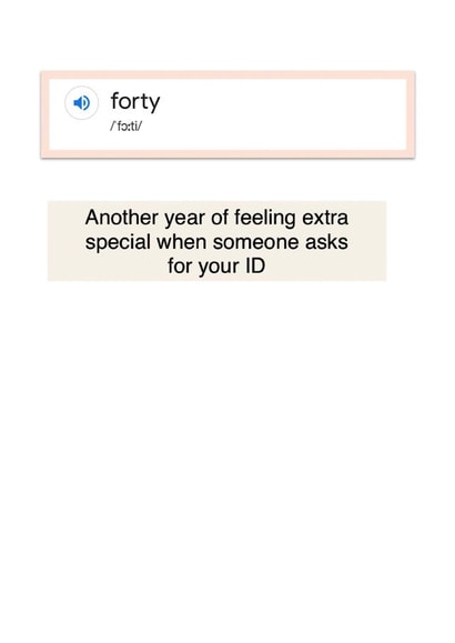 Forty Definition created by Creative Creator