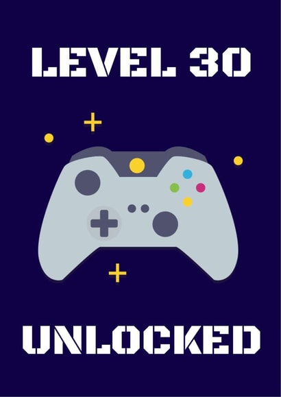 Gaming 30th birthday card created by Evezee