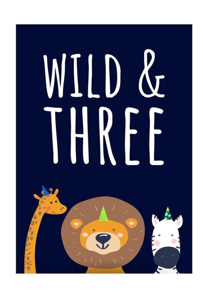 Wild & Three 3rd Birthday Card created by Evezee