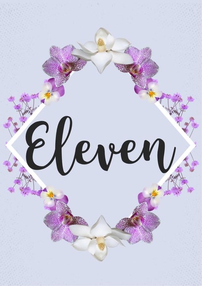 Pretty Floral 11th Birthday Card created by Evezee