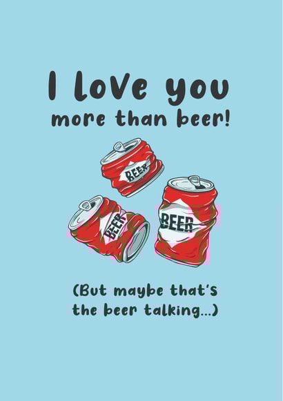 Funny Anniversary card from a beer lover! created by Kwirk Cards