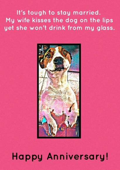 Happy anniversary to someone that loves the dog more than you created by Creative Designs