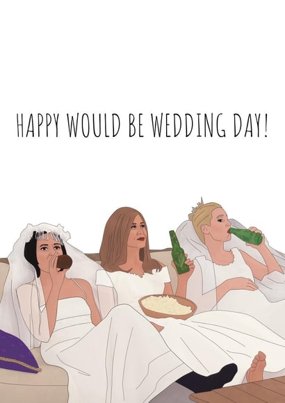 Friends Postponed Wedding Card created by Meme Girls Designs