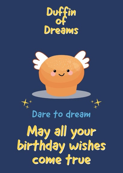Cute inspirational character birthday wishes card created by Bakeeze