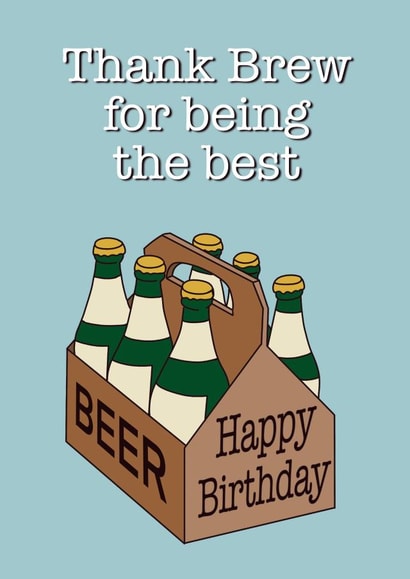 Beer Thank You Card created by Wooden It Be Precious