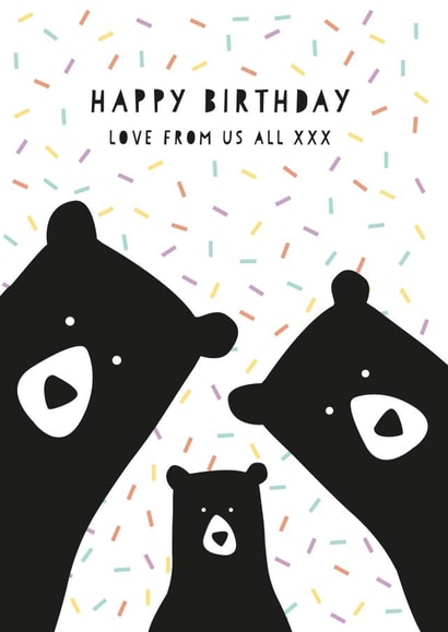Birthday Bear Card from all the family created by Heather Alstead Design LTD