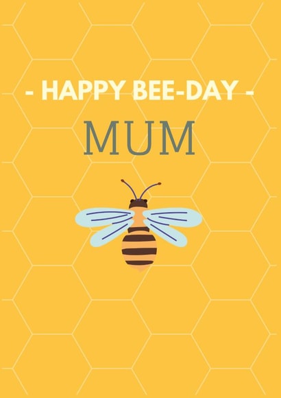 Happy birthday mum bee card  created by ERC Design
