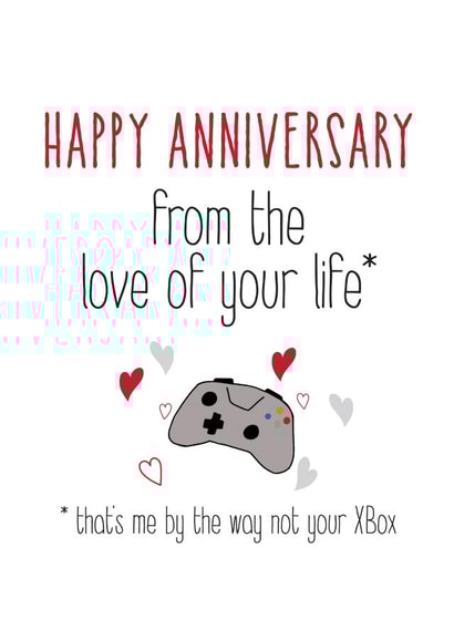 xbox love Anniversary card created by Silly Prints
