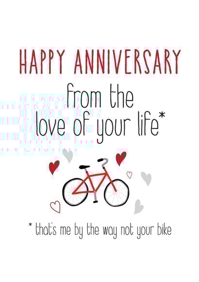 Cycling Anniversary card created by Silly Prints