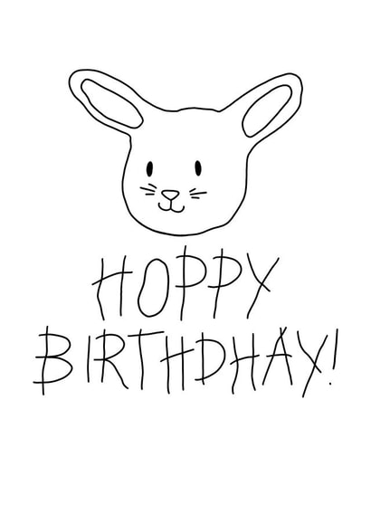 Happy Birthday Card From The Rabbit created by MOUSE CARDS