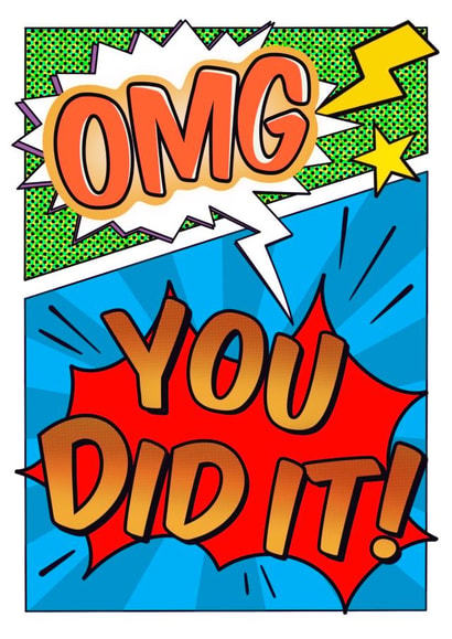 Comic Book Congratulations Card created by The Girl Next Draw Cards