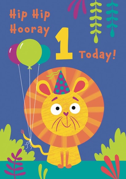 Lion First Birthday Card created by Hannah Jayne Lewin