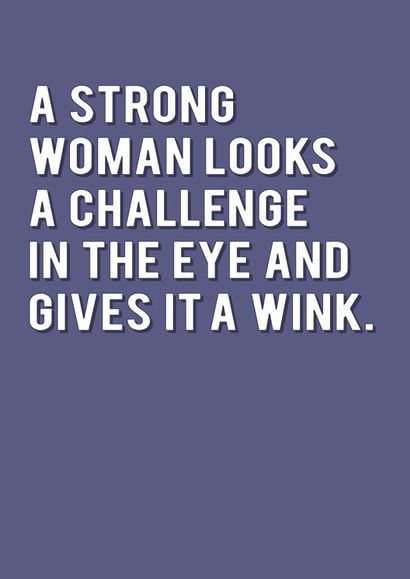 A Strong Woman Card created by Redback Cards