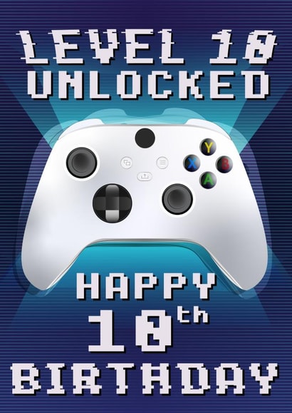 Xbox Video Gamer Happy 10th Birthday Card created by LJRanson Design