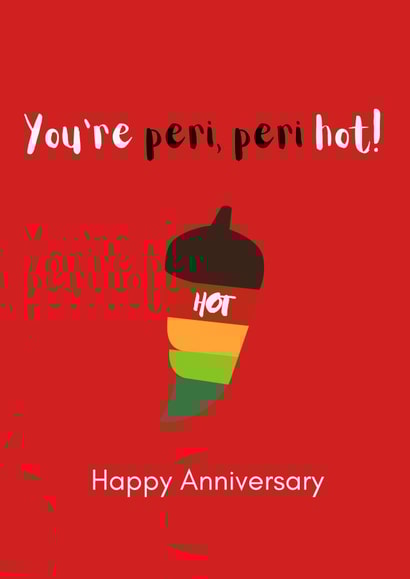 You’re peri peri hot Anniversary card created by NatKards
