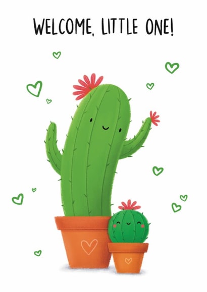 New Baby Cactus Card created by Sophie Kent Illustration