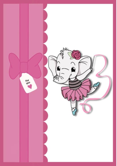 Elephant Ballerina Greeting cCard created by Sarah  O’Reilly