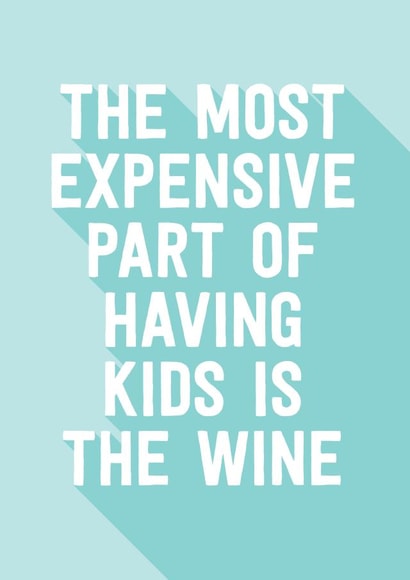 New Baby Funny Pregnancy Wine Card  created by Blush & Blossom 