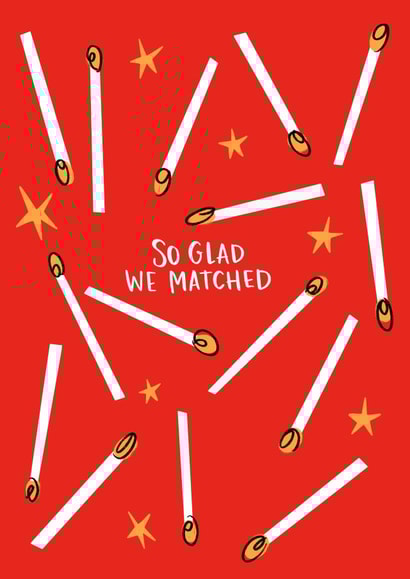 Glad We Matched Anniversary card created by Lucy Maggie Designs