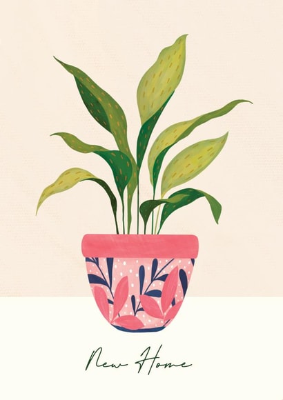 New Home Houseplant card created by Forest & Fig