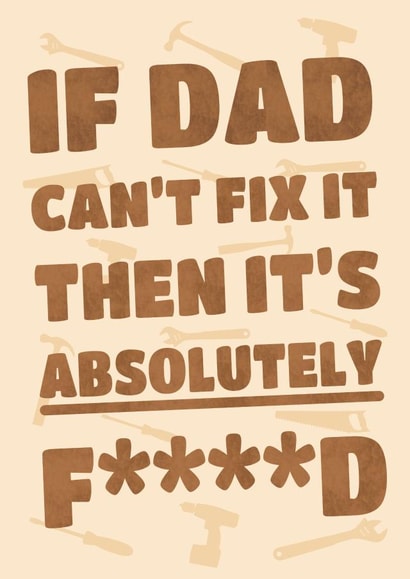 Funny Fix it Father's Day card created by PopDogShop