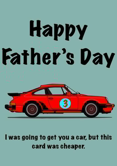 Father's Day Porsche Card 1000 created by Rohan
