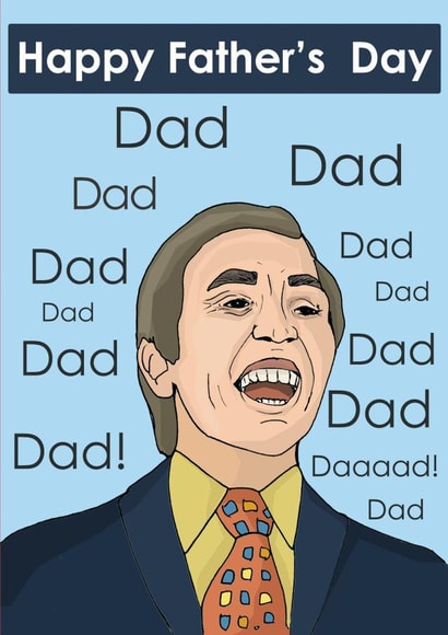 Alan Partridge Fathers Day card created by LEORAS ATTIC